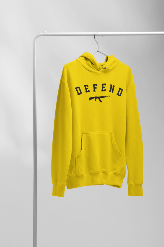 mockup of a pullover hoodie hanging from a pipe 27497 6