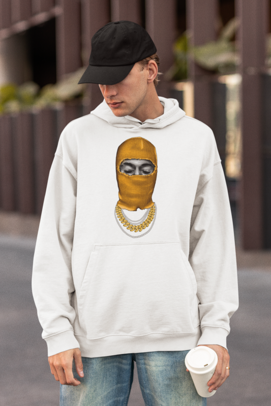 oversized hoodie mockup of a man wearing a dad hat and looking down m25307 1