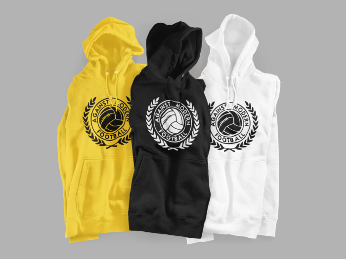 mockup of three hoodies placed on a customizable surface 3590 el1