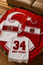 Dünya Kupası Özel Serisi Kişiye Özel Baskılı Türkiye Oversize T-Shirt | İsim & Numara Baskılı Unisex Tasarım